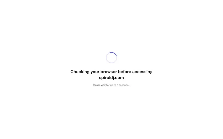 Screenshot of the Spiral DJ homepage